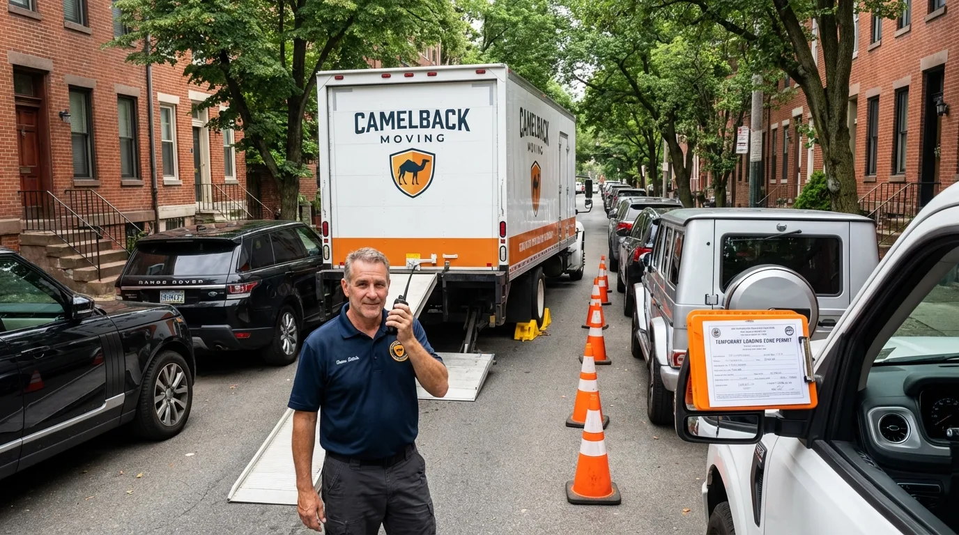 City street loading permit setup in King of Prussia, PA